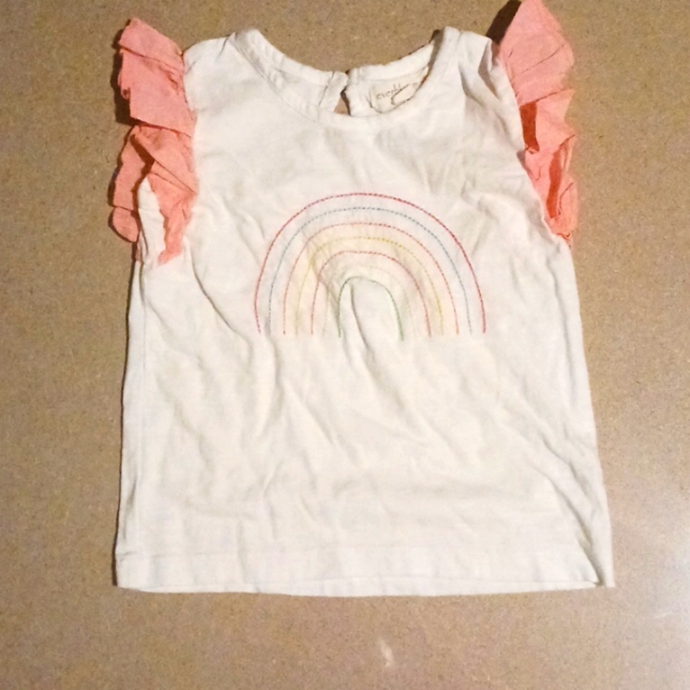 Everbloom, girls, rainbow, t shirt. Size 4